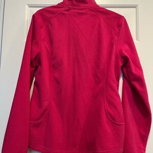 Women’s Lands End size medium, pink quarter zip fleece.